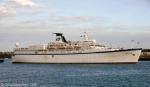ID 6216 PRINCESS DANAE (1955/16531grt/IMO 5282483, ex-BALTICA, STARLIGHT EXPRESS, ANAR, DANAE, THERISSOS EXPRESS, PORT MELBOURNE. Renamed LISBOA in 2013 by new owners Portuscalecruises), made her first call...